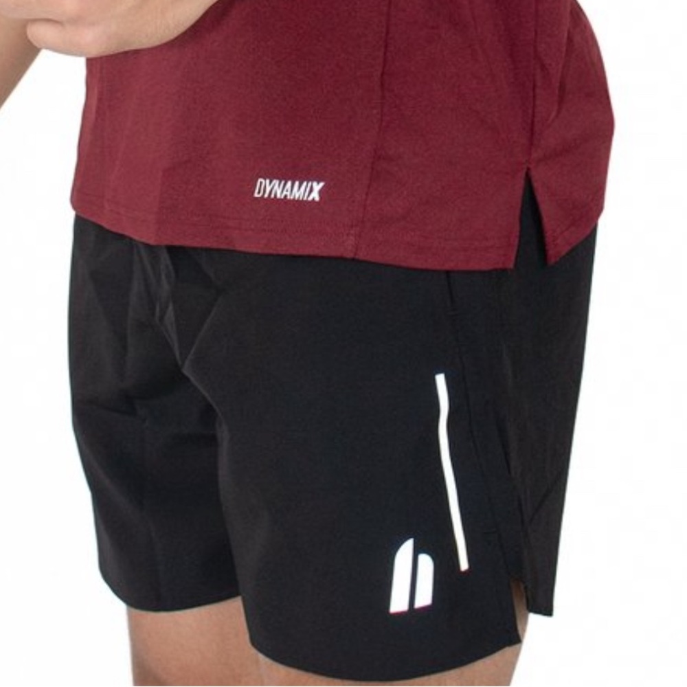 Black Athletic Shorts with Reflective Details